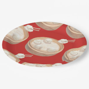 Assiettes En Carton Illustration Xiao Long Bao Cute
