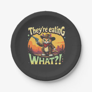 Assiettes En Carton Ils mangent ce Trump Election Cat Cowboy