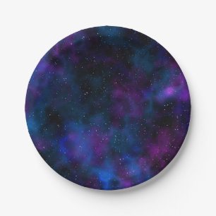 Assiettes En Carton Image de nuit étoilée de la belle galaxie spatiale