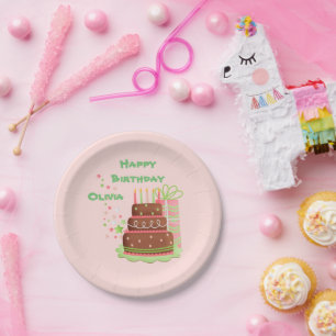 Assiettes En Carton Images mignonnes d'anniversaire personnalisées