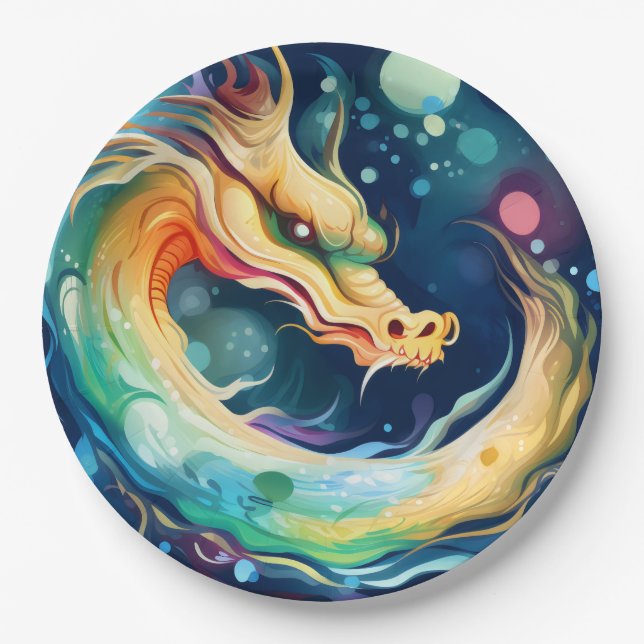 Assiettes En Carton Imaginaire Dragon Dream Animal 7 (Devant)