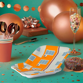 Assiettes En Carton Immeuble moderne avec climatiseurs
