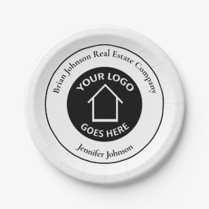 Assiettes En Carton Immobilier Société Ajouter Votre Logo Personnalisa