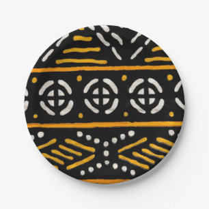 Assiettes En Carton Impression africaine