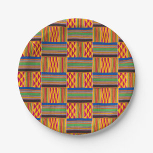 Assiettes En Carton Impression africaine