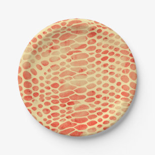 Assiettes En Carton Impression de serpent aquarelle