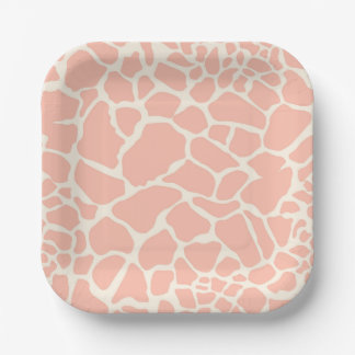Assiettes En Carton Impression Girafe
