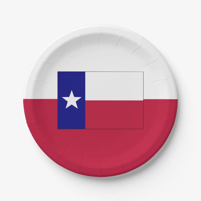 Assiettes En Carton Indicateur Texas Lone Star (Devant)