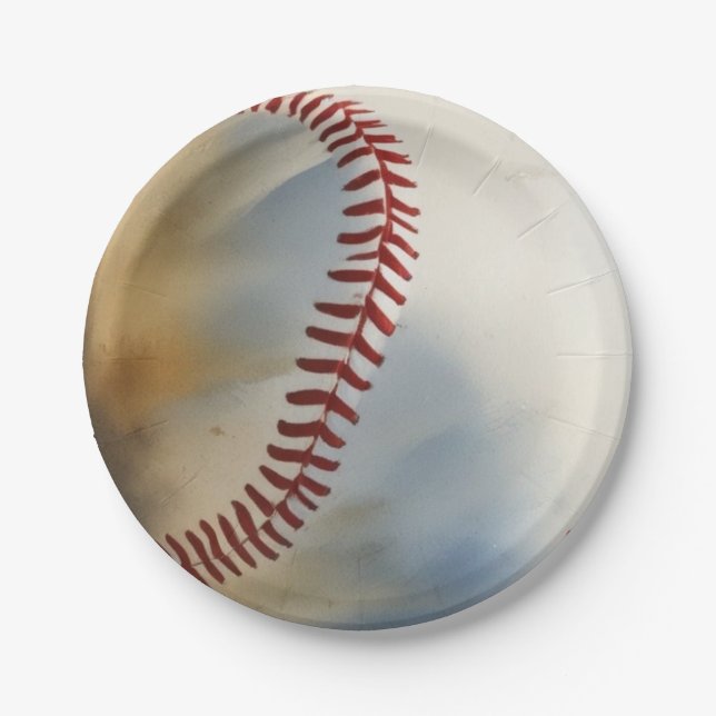 Assiettes En Carton Inspiration baseball (Devant)