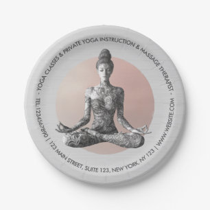 Assiettes En Carton Instructeur de méditation Yoga Reiki Master Lotus