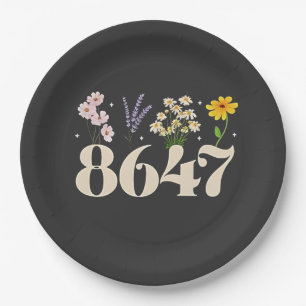 Assiettes En Carton intage 8647, Anti Trump, Floral Feminist, Subtle