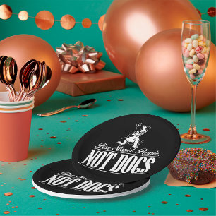 Assiettes En Carton Interdire Les Gens Stupides Et Non Les Chiens Plaq