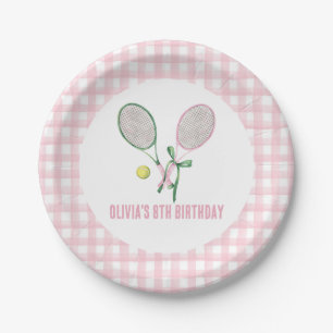 Assiettes En Carton Invitation d'anniversaire à carreaux preppy de ten