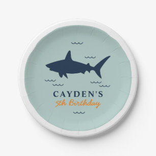 Assiettes En Carton Invitation d'anniversaire requin