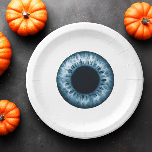 Assiettes En Carton Iris bleu globe oculaire œil farce drôle blague Ha