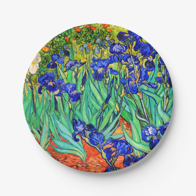 Assiettes En Carton Irises par Vincent Van Gogh (Devant)