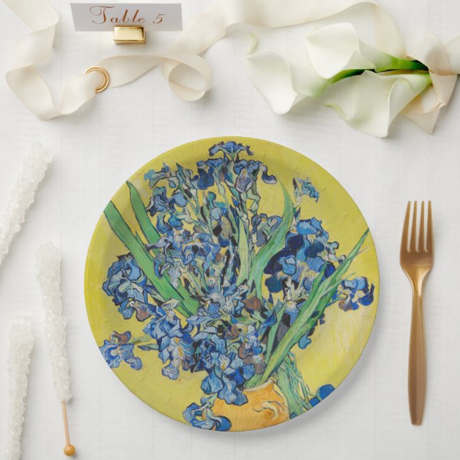Assiettes En Carton Irises Vincent van Gogh (Mariage)