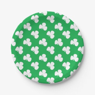 Assiettes En Carton Irish Clover St. Patrick's Day vert vif