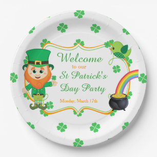 Assiettes En Carton Irish Leprechaun St Patrick's Day Party