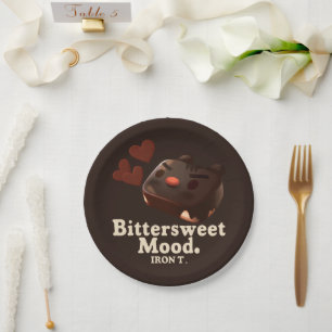 Assiettes En Carton Iron T Amertume Humeur : Art de Gâteau au Chocolat