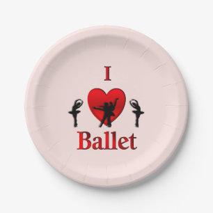 Assiettes En Carton J'adore le ballet