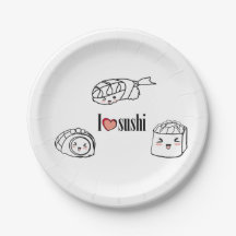 J'aime la plaque à papier de sushi