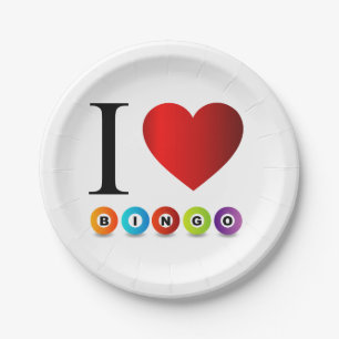 Assiettes En Carton J'aime le bingo-test