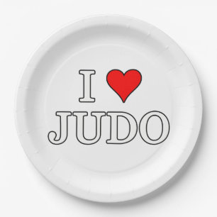 Assiettes En Carton J'aime le judo