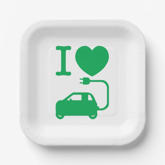 Assiettes En Carton J'aime {Love} NEVs (Recto)