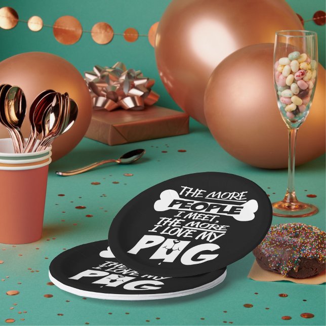 Assiettes En Carton J'Aime Mes Plaques De Papier Carlin (Créateur téléchargé)