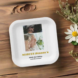 Assiettes En Carton Jalon 90e anniversaire 2 Photos