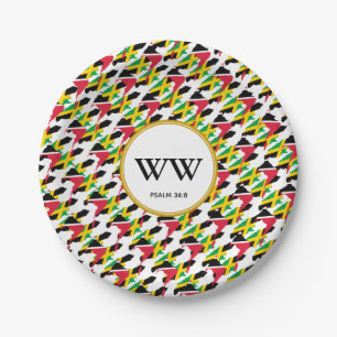 Assiettes En Carton JAMAICA TRINIDAD Parti du double patrimoine