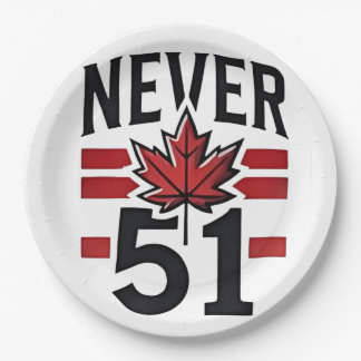 Assiettes En Carton Jamais 51st Funny Canada n'est pas à vendre