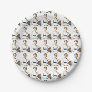 Assiettes En Carton Jane Austen Thème Plaques Papier