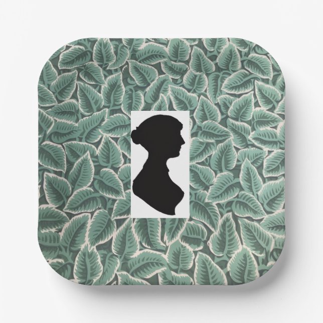 Assiettes En Carton Jane Austen's Silhouette &  Home Wallpaper (Recto)