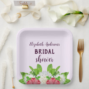 Assiettes En Carton Jardin Dahlia Baby Shower Nuptial
