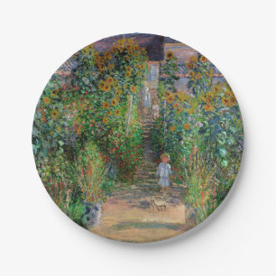 Assiettes En Carton Jardin de Monet Vetheuil Impressionim Peinture de 