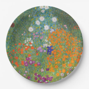 Assiettes En Carton Jardin des fleurs (par Gustav Klimt)