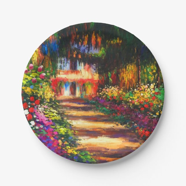 Assiettes En Carton Jardin du Monet à Giverny (Devant)