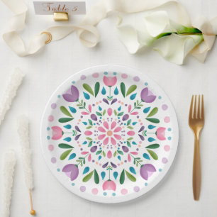 Assiettes En Carton Jardin en fleurs