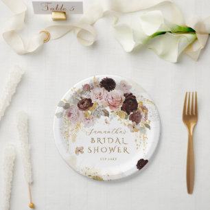 Assiettes En Carton Jardin Fleur sauvage Bourgogne Fête des mariées fl