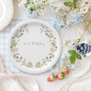 Assiettes En Carton Jardin Floral d'Été Anniversaire
