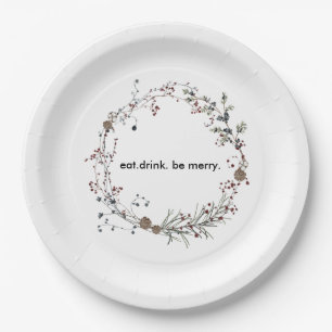 Assiettes En Carton Jardins Fleurs sauvages de Boho rustique Winterber