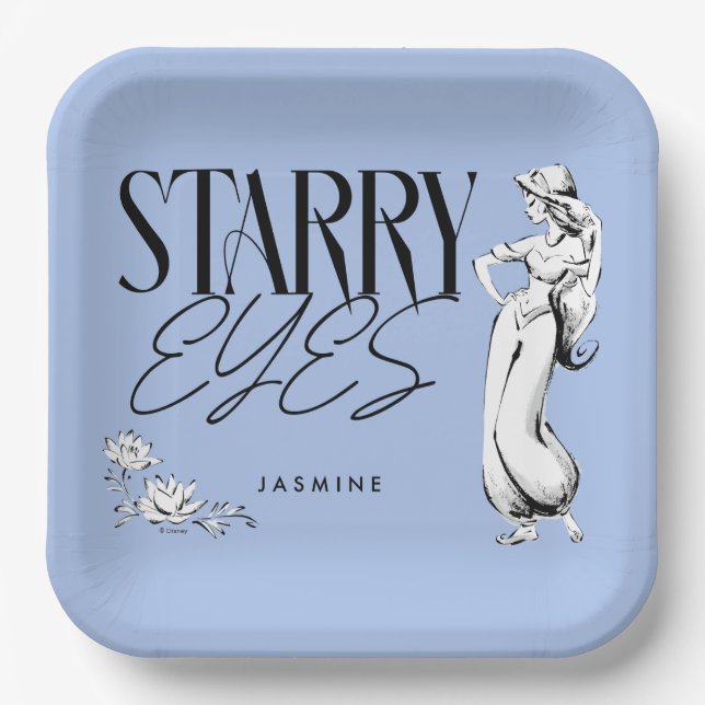 Assiettes En Carton Jasmine | Eaux étoilées (Recto)