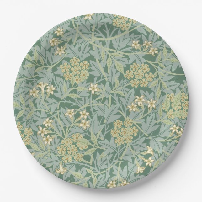 Assiettes En Carton Jasmine (par William Morris) (Devant)