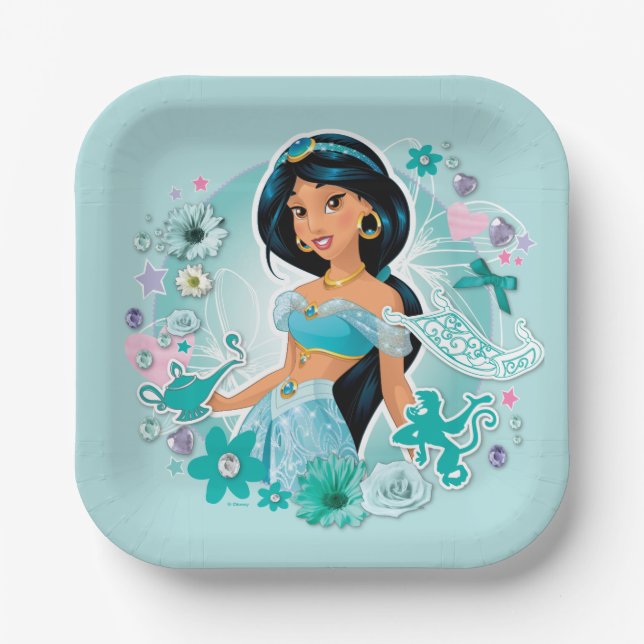 Assiettes En Carton Jasmine - Princesse Jasmine (Recto)