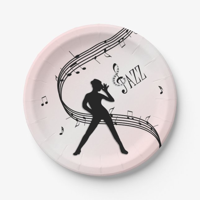 Assiettes En Carton Jazz Dance Pink (Devant)