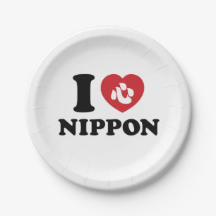 ASSIETTES EN CARTON JE COEUR [AMOUR] NIPPON