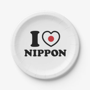 ASSIETTES EN CARTON JE COEUR [AMOUR] NIPPON