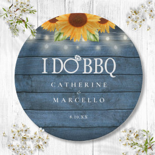 Assiettes En Carton Je fais BBQ Rustique Bois Sunflowers